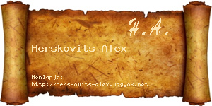Herskovits Alex névjegykártya